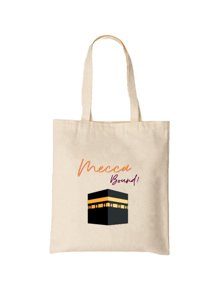 Hilalful HILALFUL Tote Bags - Hajj is Calling | Messenger Bags for Adults | Carry on Shoulders or Sling Bag for Eid | 100% Cotton Bags | Reusable bags | Tote Bags for Daily Use, Shopping, Travel, Gym  - Image 1