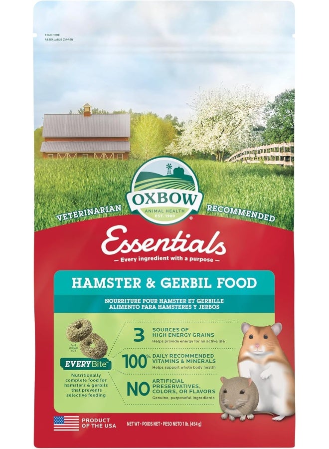 Oxbow Essentials Hamster & Gerbil Food 1 lb - Image 1