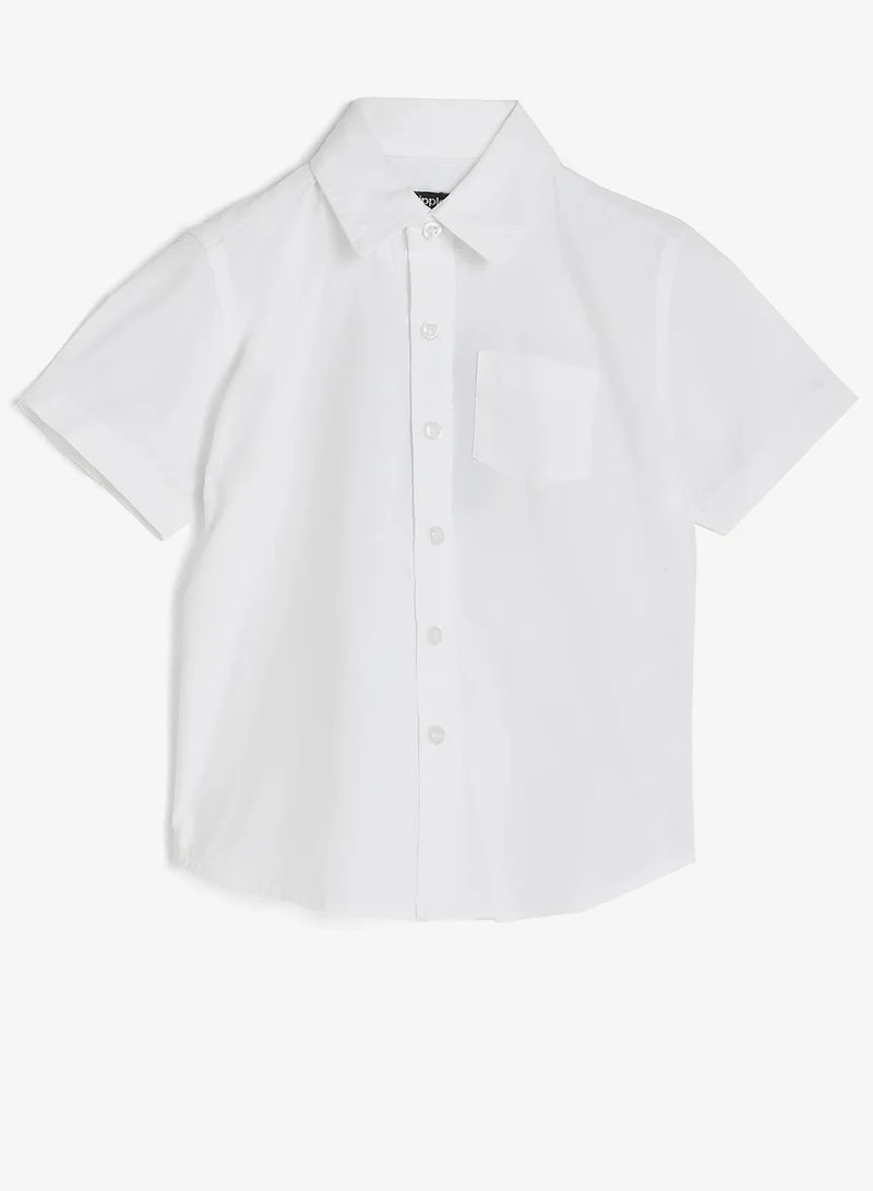 ريبلز مع نمشي Boys Regular Collar Short Sleeves Shirt
