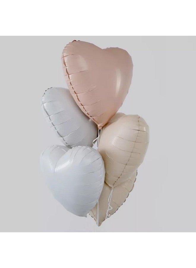بيابيان بالونات هيليوم بيضاء على شكل قلب، 10 قطع من بالونات رقائق معدنية بيضاء على شكل قلب، مقاس 18 بوصة، بالونات هيليوم معدنية بيضاء لتزيين عيد الحب لحفلات الزفاف البيضاء وحفلات أعياد الميلاد والذكرى السنوية - Image 5