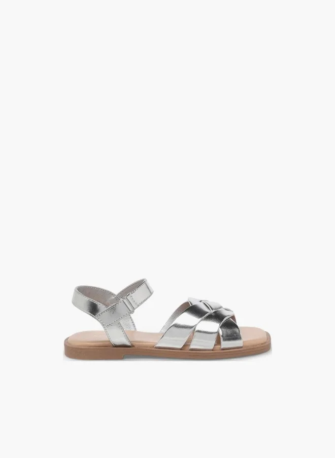 Flora Bella By Shoexpress Flora Bella Girls Metallic Hook & Loop Sandals
