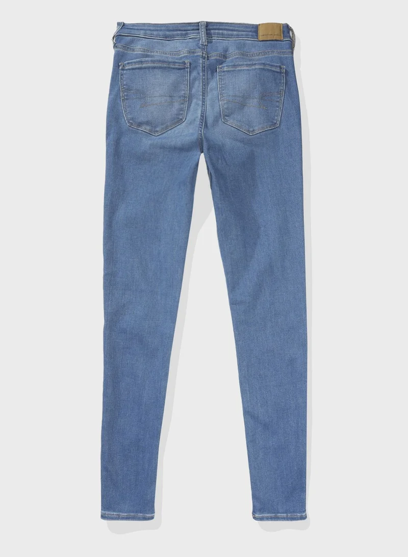 امريكان ايجل High Waist Distressed Jeggings