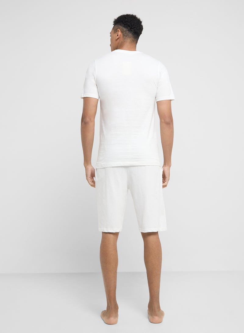 Robert Wood Nightwear T-Shirt & Shorts Sets  - Image 2