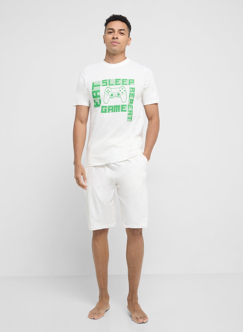 Robert Wood Nightwear T-Shirt & Shorts Sets  - Image 5