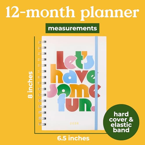 ban.do 12-Month Medium Daily and Weekly Planner Dated January 2026 - December 2026, Soft Cover Self Care Journal, Agenda with Monthly Calendar, Stickers, Art & Bonus Pages (Let's Have Some Fun) - Image 3