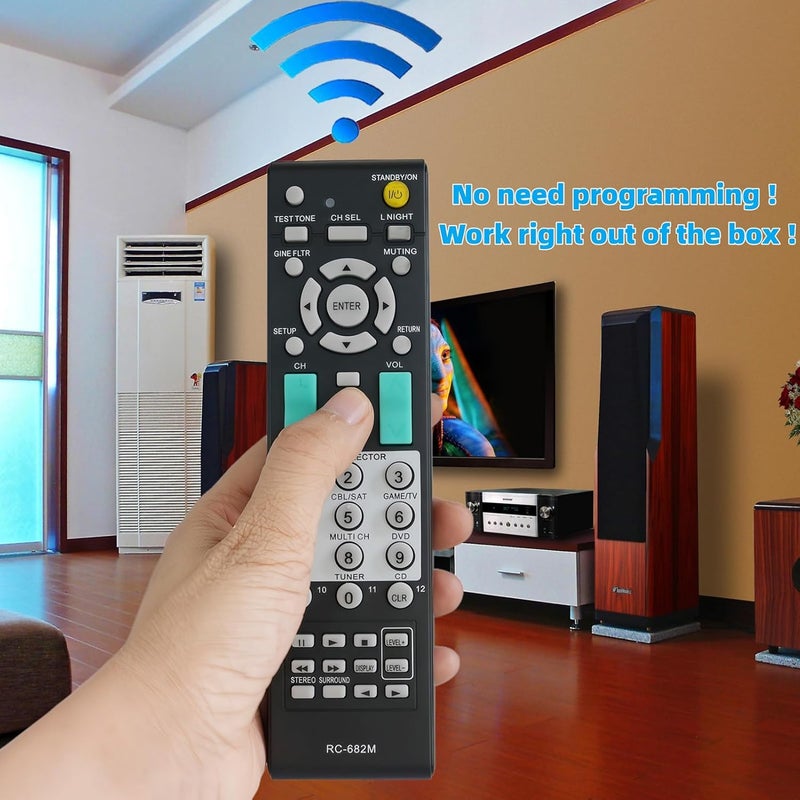 Universal Replacement Remote Controller Compatible for Onkyo A/V Receiver TX-SR501 TX-SR502 TX-SR503 TX-SR504 TX-SR505 - Image 1