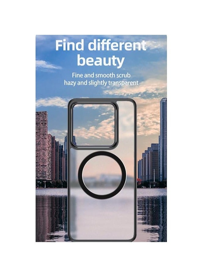 general Magnetic Case Compatible with Xiaomi 14T Pro Case, Matte Frosted & Clear Transparent Case Airbag Anti-drop Hard PC Soft TPU Bumper Protective Cover - Image 5