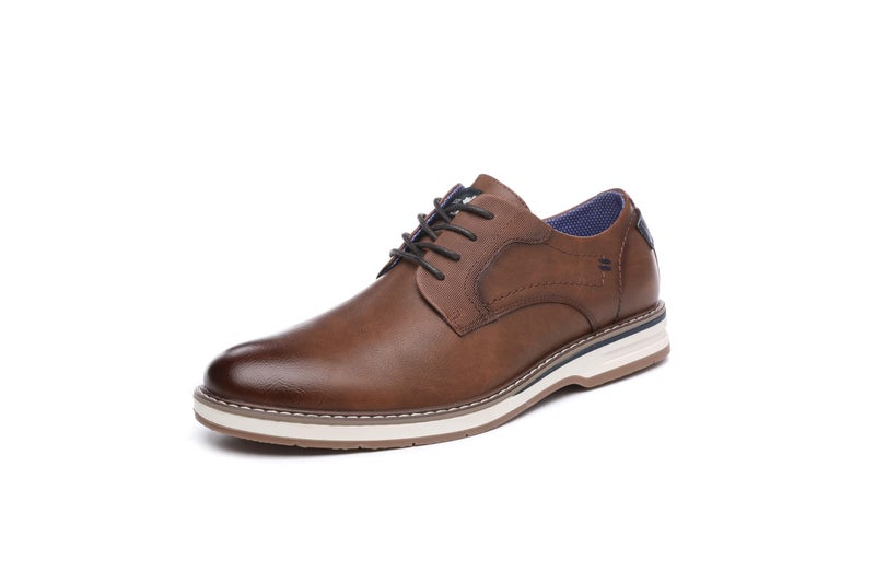 DECARSDZ Mens Dress Casual Oxford Shoes Business Formal Shoe Use for Business Social Gatherings Wedding Travel Brown - Image 1