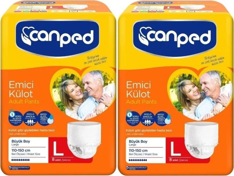 CANPED Absorbent Panties Large Patient Diaper Set of 8
