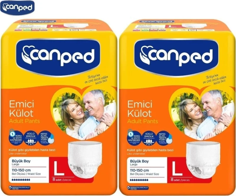 CANPED Absorbent Panties Large Patient Diaper Set of 8