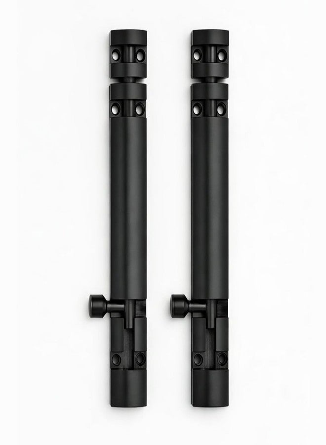 Urban Elite 2 Pack Premium Aluminum Tower Bolt 4 Inch, Tower Bolt for Main Door and Bathroom, Kundi Door Latch for Bedroom, Chitakni, Tower Bolt for Home,Offices Doors,Windows (Black, 4") - Image 1