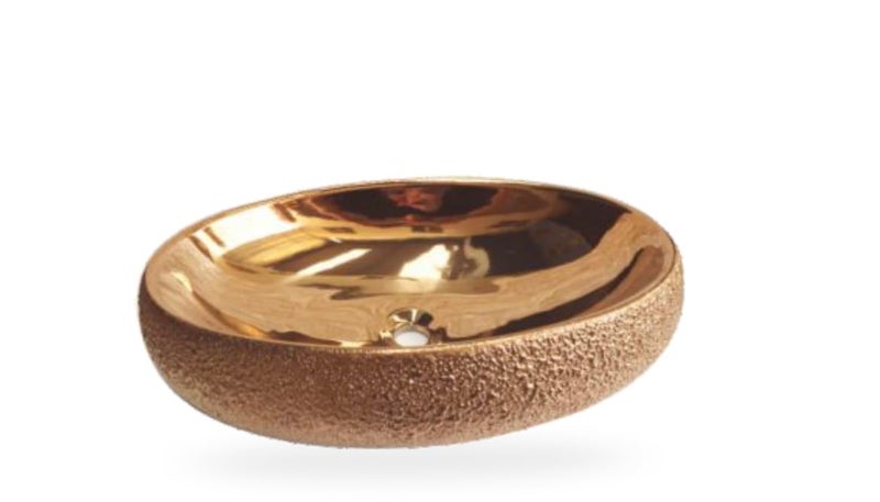 POLO STANDARD Ceramic Wash Basin Vessel SinkOver Counter Wash Basin For Bathrooms Living Room rose gold  - Image 2