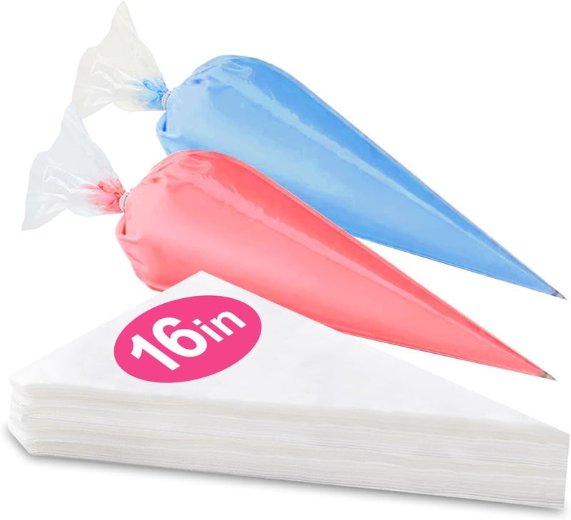 Naiircool 16 Inch Piping Bags Disposable, 50 Pcs Large Pastry Bags, Icing Bags, Cake Decorating Bags, Decorating Bags Large Piping Bags, Frosting Bags - Image 1