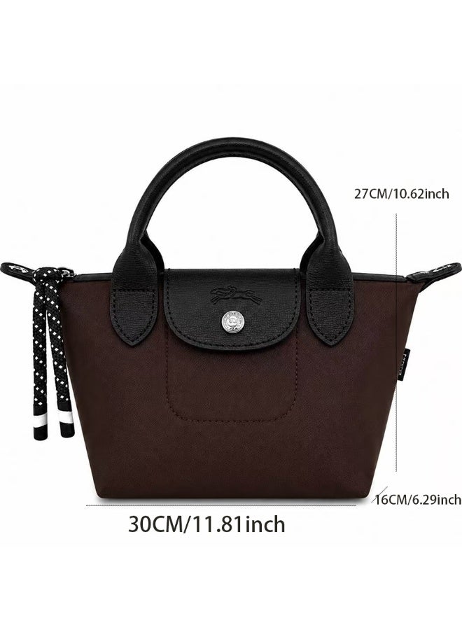 Longchamp Energy Large Crossbody Tote Bag, Chocolate Brown - Image 2