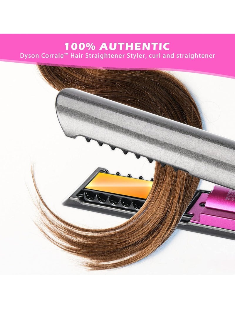 2 in 1 Cordless Hair Straightener and Curler, USB Rechargeable Travel Hair Straightener, Portable Wireless Ceramic Hair Styler with Holder Fast Heat Up 3 Levels Adjustable Temps, 4800mA Battery - Image 2