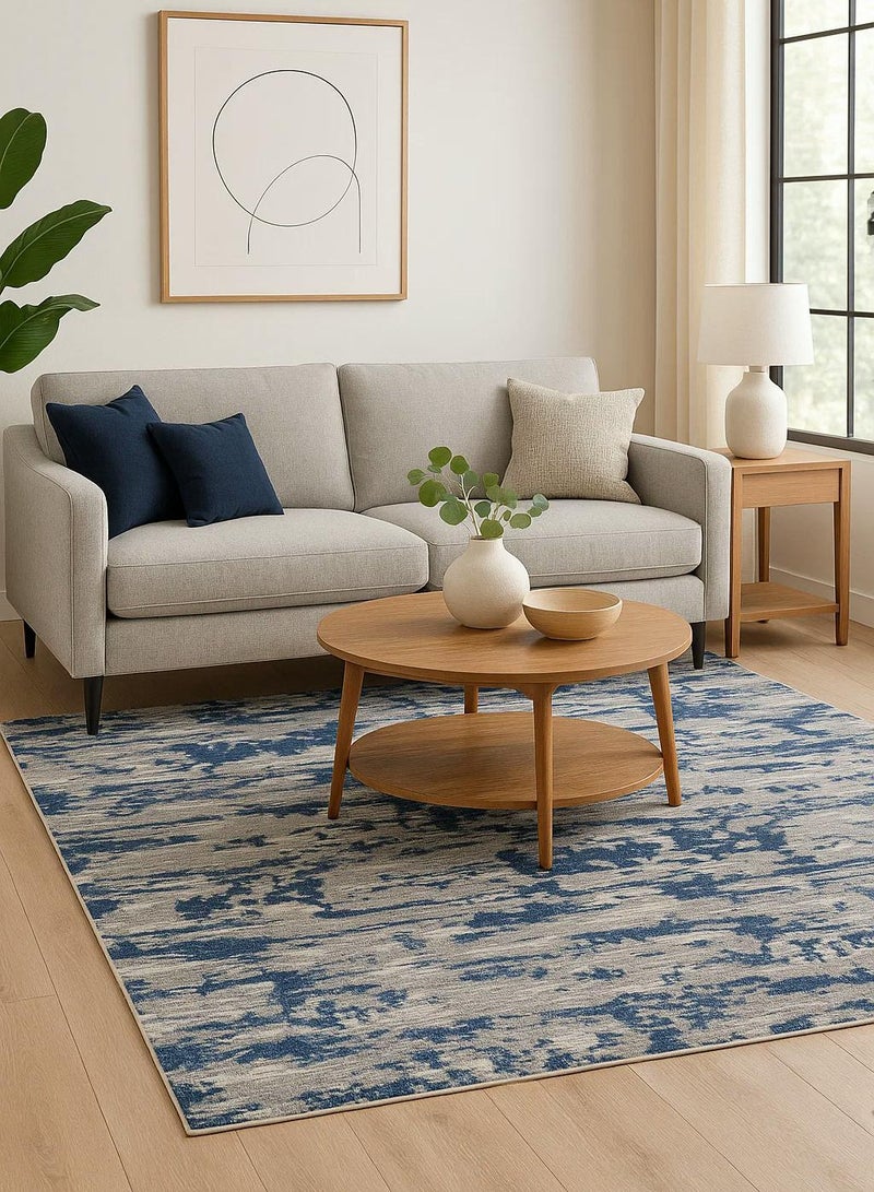 لوفت لومار،سجادة،120×170سم،قماش،أزرق/رمادي،مضاد للانزلاق-22007-SP9-B - Image 1