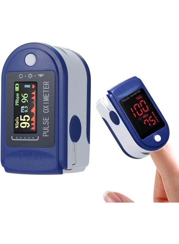 Adult Finger Pulse Oximeter - Portable Heart Rate & SpO2 Monitor - Compact & Easy-to-Use for Home, Sport, and Travel - Image 1