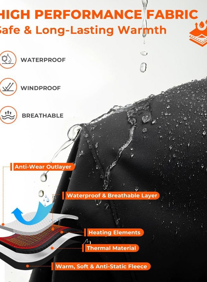 ARRIS Women`s Heated Jacket Waterproof, Electric Heating Coat with 7.4V Battery and Detachable Hood - 8 Heating Areas - Image 5