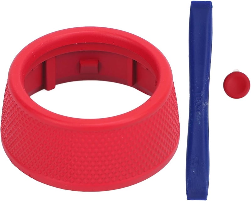 Steering Wheel Drive Mode Knob Cover Fit for 718 2016 to 2023 (982) and 911 2017 to 2019 (991.2) Sporty Driving Mode Knob Decorative Trim Plating Finish Lightweight ABS Plastic (Red) - Image 1
