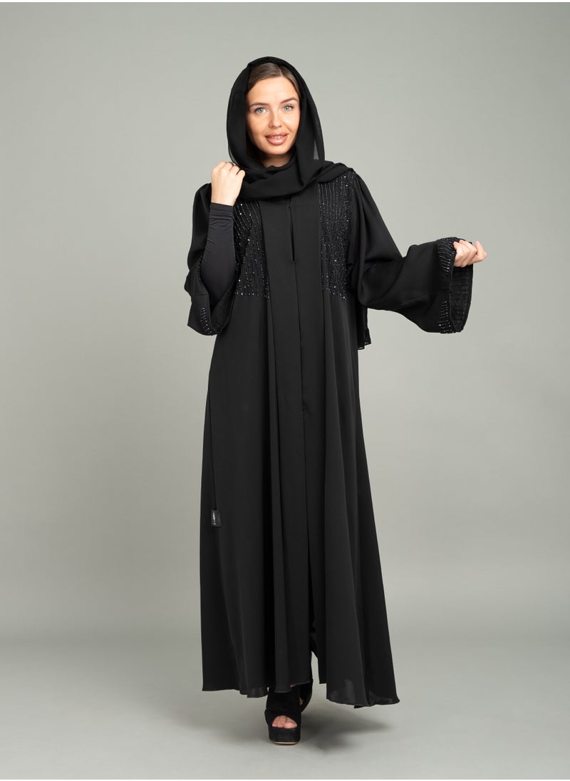 اكسا - عباية اماراتية تطريز ملكي AIK5086 - Image 1