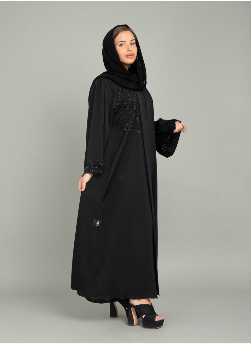 اكسا - عباية اماراتية تطريز ملكي AIK5086 - Image 1