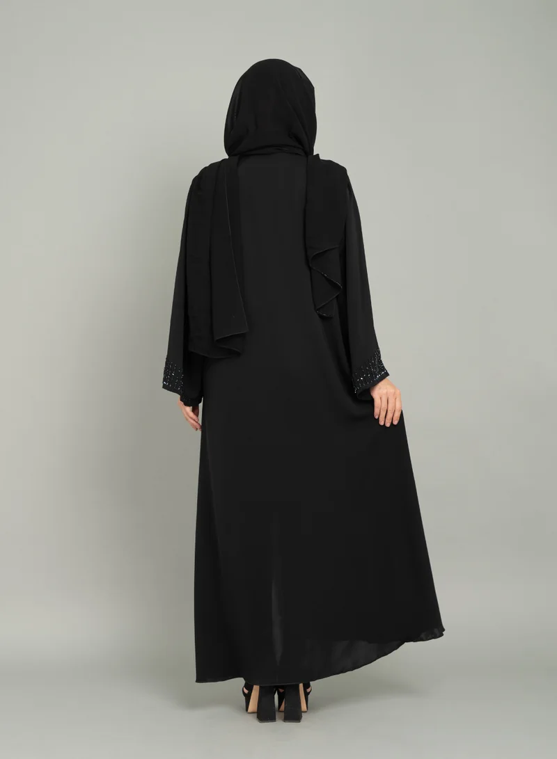 اكسا عباية إماراتية مطرزة ملكي