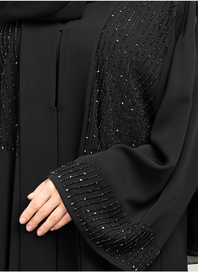 اكسا - عباية اماراتية تطريز ملكي AIK5086 - Image 1