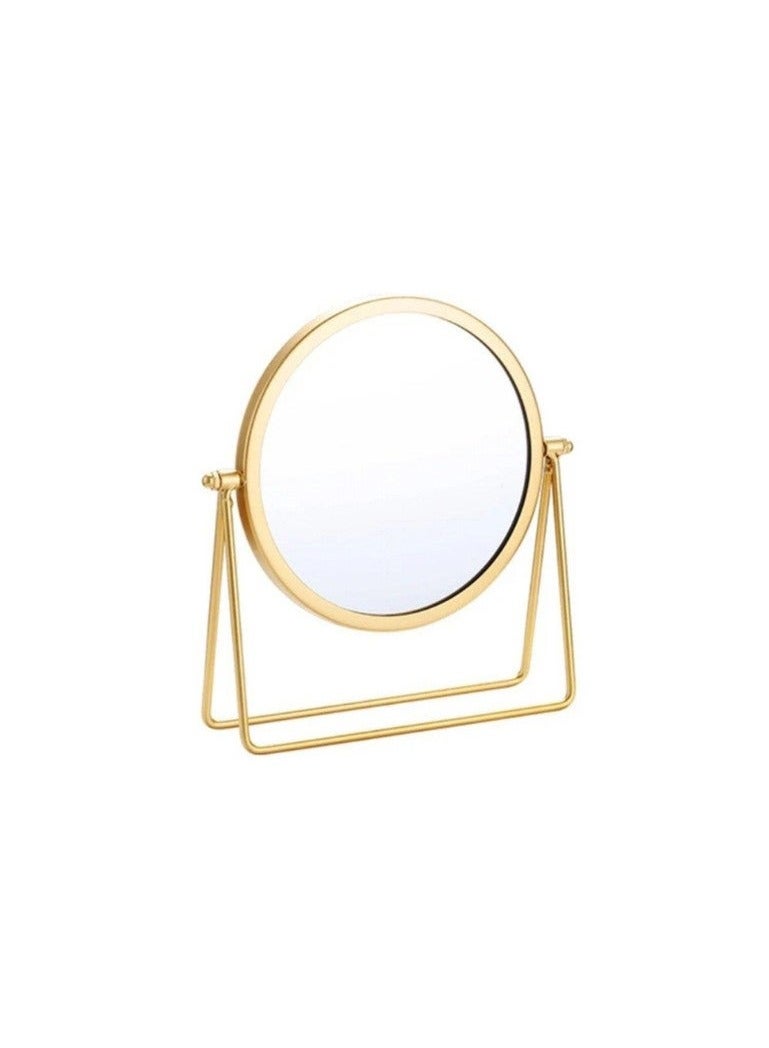 Decorative Metal Desktop Makeup Mirror - 22x17 cm - Image 1