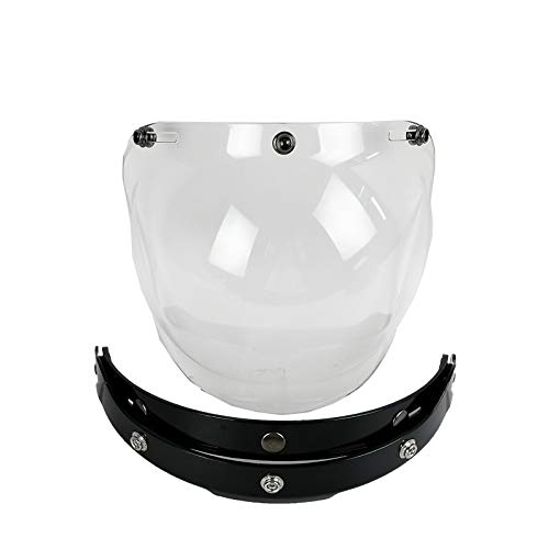 VCOROS Motorcycle Helmet Bubble Shield with Flip Adapter Clear