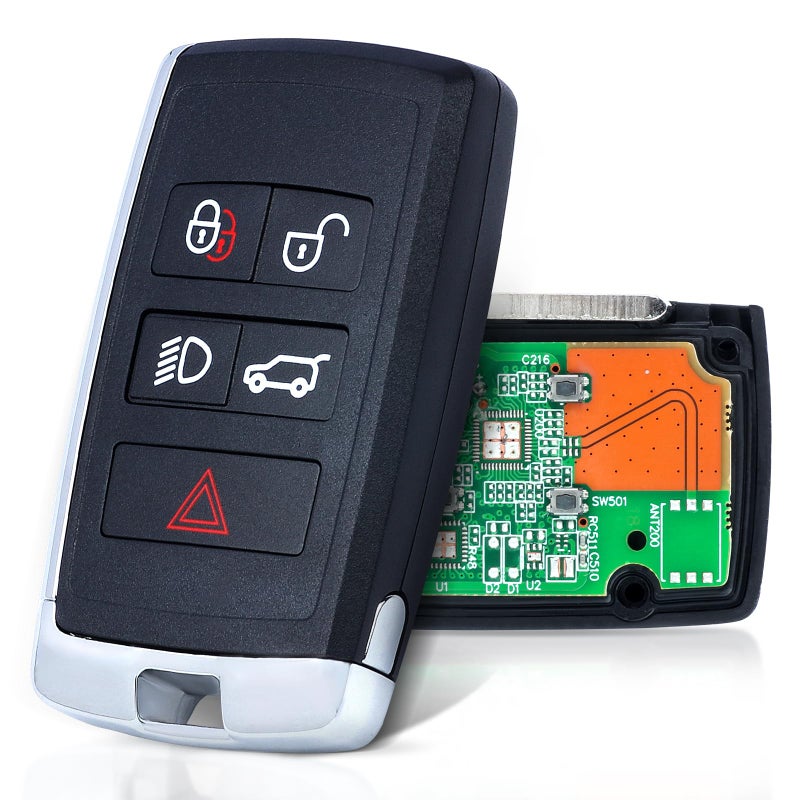 Aichiyu Smart Remote Key Fob Replacement 5 Buttons 315Mhz for Land Rover Discovery Range Rover Sport Evoque 2018 2019 2020 2021 2022 2023 FCC ID KOBJXF18A PN JK5215K601AFAGAACFCG