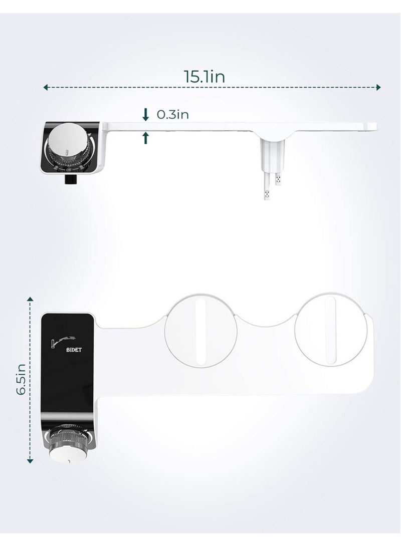 Adjustable Water Pressure Bidet Self-Cleaning Nozzle Fresh Water Non-Electric Bidet Attachment for Toilet Seat Easy Installation - Image 3