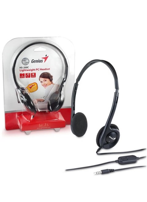 HS-M200C سماعة رأس للمكتب خفيفة الوزن مزودة بميكروفون لإلغاء الضوضاء للمكتب ومركز الاتصال