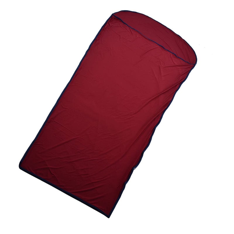 Ultralight Elastic Sleeping Bag Liner Burgundy for Outdoor Camping Multifunctional - Image 5