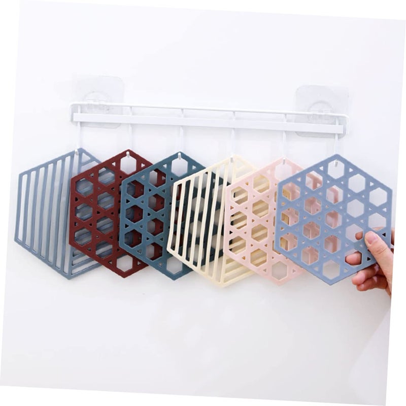 4PCS Thickened Heat Insulation Placemats Grid Pattern Cup Dish Mats for Kitchen Green Red - Image 5