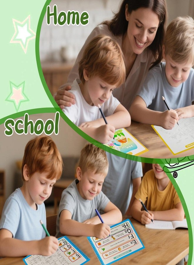 Flamax 5 Packs in 1 Large Reusable Magic Grooved Writing Practice for Kids with 2 Pen & 10 Refills, Disappearing Ink Handwriting Book, Magic Grooved Writing Practice for Kids - Image 3