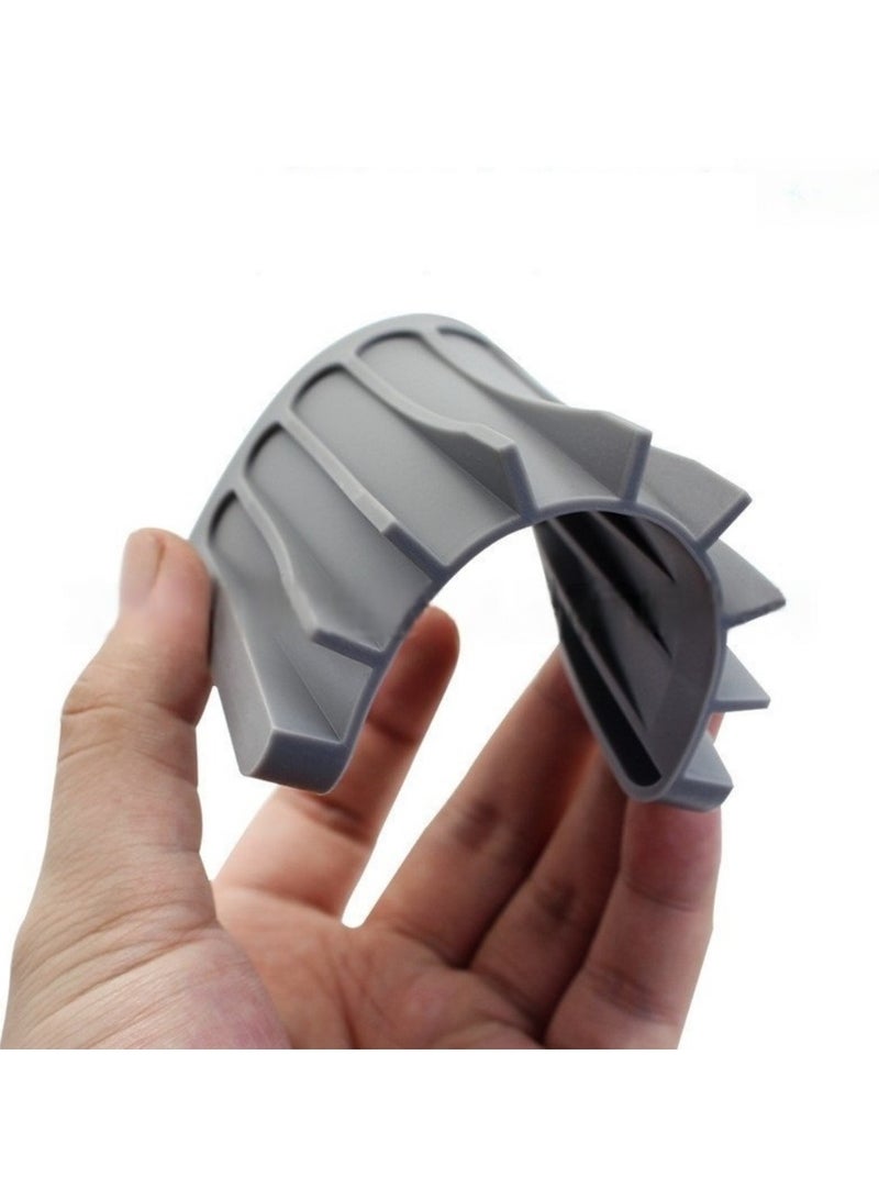 Self Draining Soap Dishes, 3 Pcs Silicone Waterfall Drainer Soap Holder for Bathroom, Extend Soap Life Keep Dry Clean & Easy Cleaning (Black, White, Gray)  - Image 4