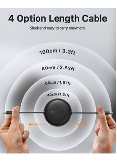 VOLTME 100W Retractable USB Type-C Cable 1m, Supports 5A Fast Charging with Power Delivery, Type-C to Type-C Car Charger Cable, Compatible with iPhone 16 Pro/16 Pro Max/16 Plus, iPhone 15 Series, iPad Mini 6, MacBook Pro/Air, iPad Pro, Samsung S25/S24/S23 Ultra, Huawei P60, High-Speed ​​Charging Cable with Power Delivery - Black  - Image 3