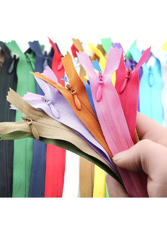 5 قطع من سحابات غير مرئية بلون القهوة بطول 60 سم للملابس والسراويل والحقائب ومستلزمات الخياطة - Image 1
