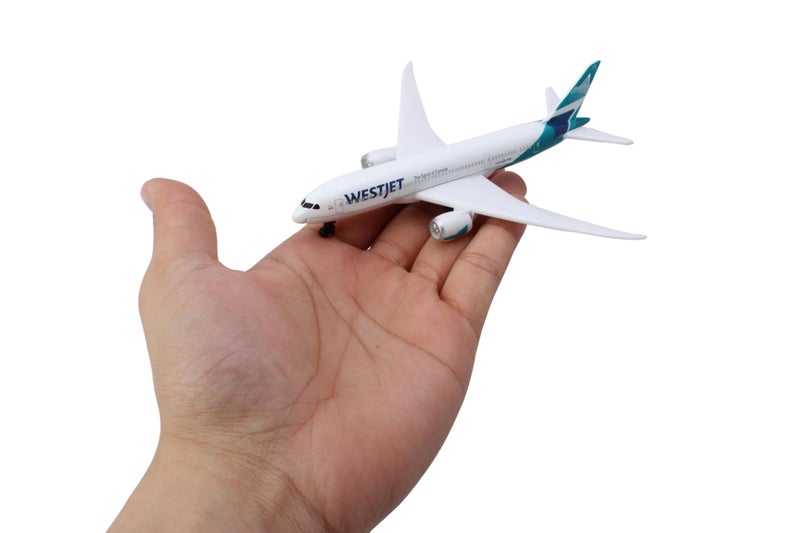 Daron طائرة دارون – خطوط ويست جيت الجوية – نموذج طائرة معدني مصبوب مع أجزاء بلاستيكية للأطفال من عمر 3 سنوات فما فوق - Image 5