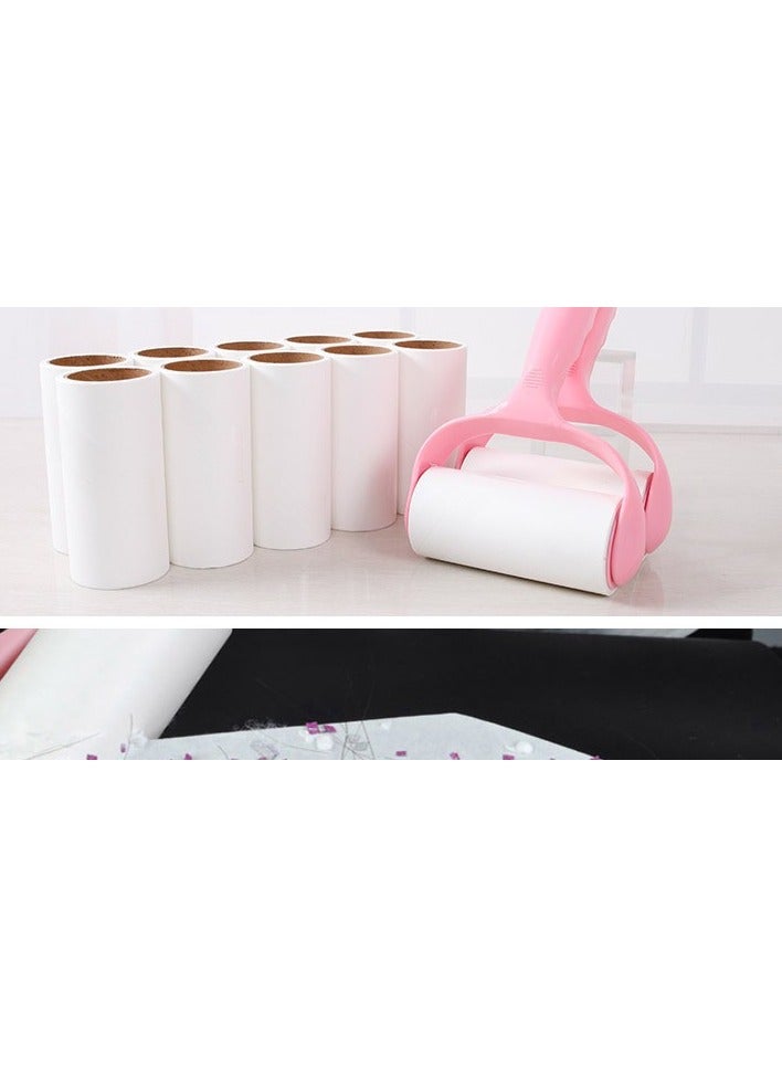 General Portable hair remover with 6 rolls of paper (360 tear) pet dog hair cleaning accessories pet hair roller laundry hair remover for clothes fabric sofa hair remover plastic  - Image 3