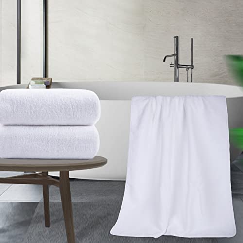 POLYTE Quick Dry Lint Free Microfiber Bath Sheet, 35 x 70 in, Pack of 2 (White) - Image 5