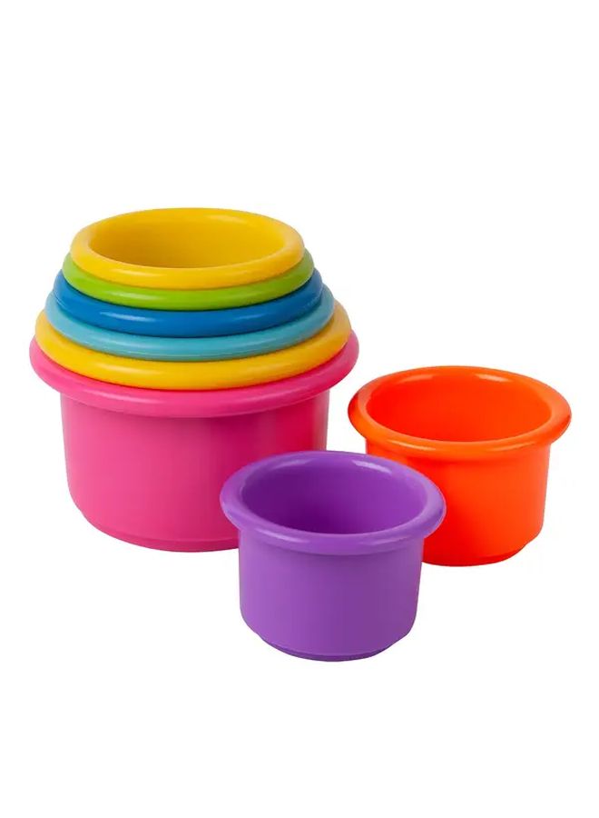 Baby Stacking Cups Set 1-10 Color Coded Educational Counting Game for Bath Play - Image 5