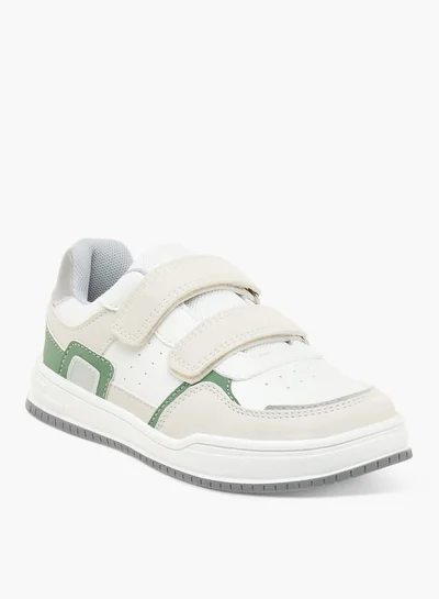 JUNIORS Boys Panelled Sneakers With Hook And Loop Closure