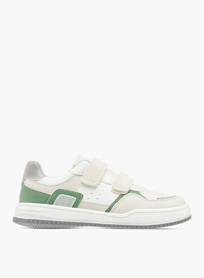 JUNIORS Boys Panelled Sneakers With Hook And Loop Closure