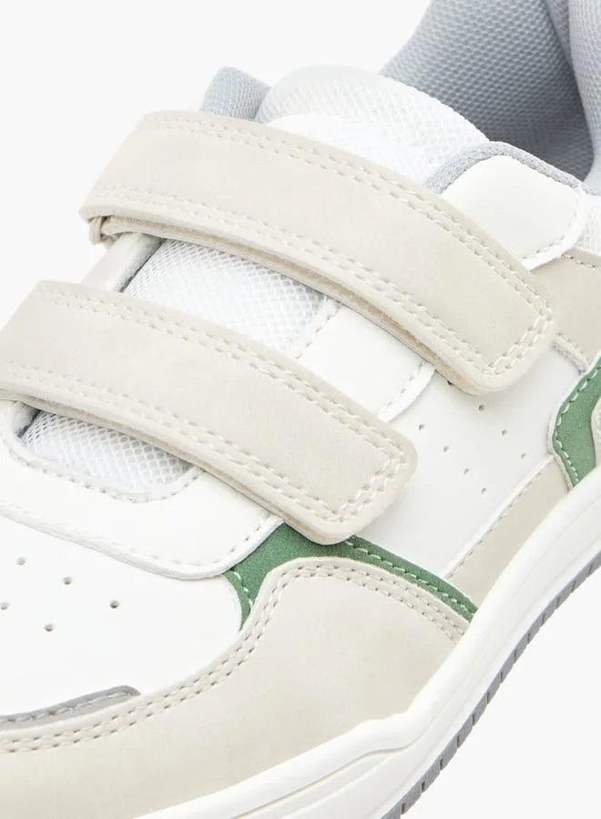 JUNIORS Boys Panelled Sneakers With Hook And Loop Closure