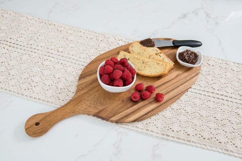 ليبر أنترناشونال لوح خشبي لتقديم الطعام عريض على شكل مجداف - Image 4