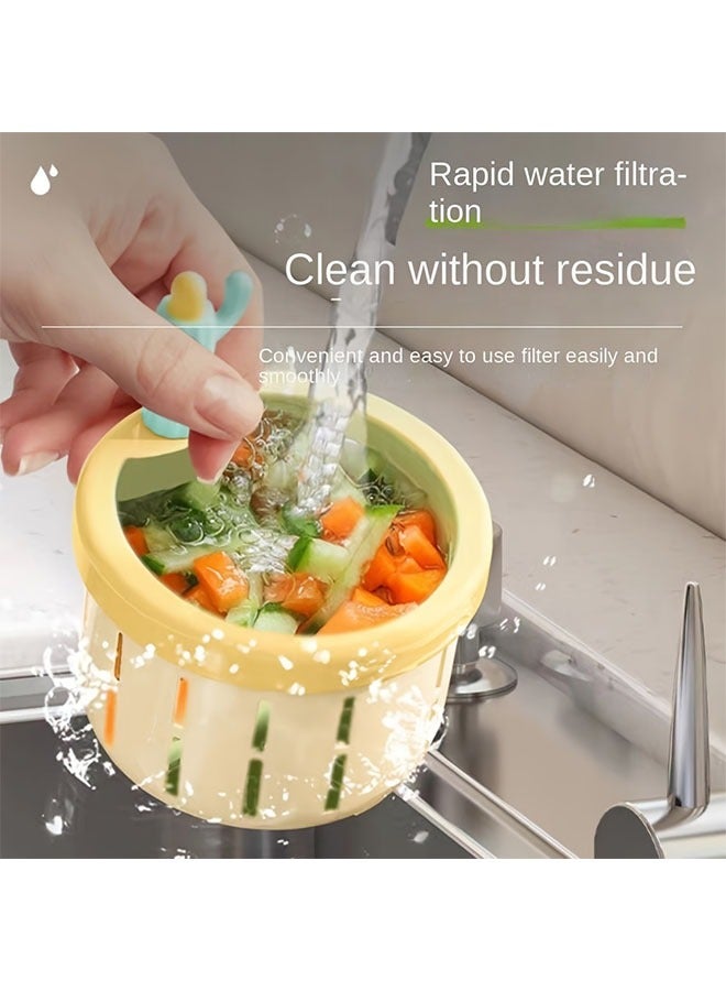 HOMESTAR 3pcs Cactus-Shaped Kitchen Sink Strainer - Creative Drain Basket for Residue, Anti-Clog & Odor Prevention, Chrome Finish - Image 3