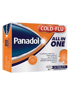 Panadol Panadol Cold And Flu All In One Tablets For Cough, Cold & Flu Symptoms, Pack of 24's 