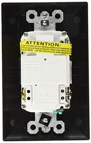 RV Designer RV مصمم S807، مخرج مزدوج GFCI مع لوحة غطاء، أسود، كهرباء متناوبة - Image 2