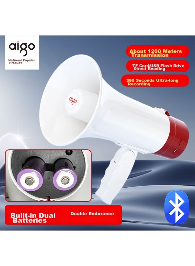 Patriots Aigo A51 Amplifier Megaphone, Handheld Wireless Bluetooth Loudspeaker, Outdoor High-volume Recording, Promotional, Street Vending, Portable, Rechargeable, Loud Public Address System, Premium Dual Battery Version - Image 1